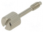 Screw | UNC6-32x16.6 | Head: knurled,cheese head | slotted | 5.5mm