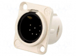 Connector: XLR | socket | male | PIN: 7 | straight | soldering | silver | 5A