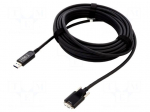 Cable | optical | USB A plug,USB B micro plug | 10m | black | 10Gbps
