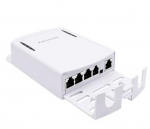 POE-014W ~ Ūdensizturīgs PoE atkārtotājs ar 1 ieeju un 4 izejām 802.3af/at 30W