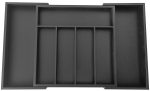 Kokkamis- ja lauan&otilde;ud | K&ouml;&ouml;gitarbed // Lauan&otilde;ud // Organizer bambusowy do szuflady, czarny, 52x31,5x5 kinghoff
