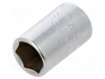 Socket: 6-angles | socket spanner | 10mm | 1/4" | steel