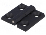 Hinge | Width: 40mm | zinc and aluminium alloy | black | H: 40mm