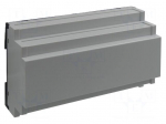Enclosure: for DIN rail mounting | Y: 90mm | X: 140mm | Z: 60mm | grey