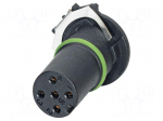 Connector: M12 | contact insert | PIN: 5 | 60V | straight | THR | A code