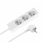Elektrimaterjalid // Elektri laiendid, Pikendusjuhtmete, hajutuste ja UK ja USA adapterite komplekt // Przedłużacz 3 gniazda 5m typu francuskiego bez przełącznika (3x1,5mm) Rebel biały