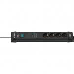 Brennenstuhl Premium-Line 4-way power strip black, 1.8 meters, 60,000A surge protection