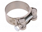 T-bolt clamp | W: 20mm | Clamping: 40&divide;43mm | chrome steel AISI 430