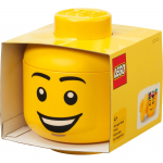Room Copenhagen LEGO Storage Head "Happy Boy", small (yellow)