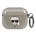 Karl Lagerfeld KLA3UKHGK AirPods 3 cover Glitter Karl`s Head / black