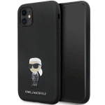 Karl Lagerfeld KLHCN61SMHKNPK Silicone Ikonik Metal Pin for iPhone 11/Xr 6.1" / black