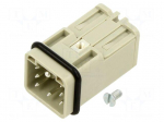 Connector: HDC | contact insert | male | Han Q | PIN: 8 | 7+PE | size 3A