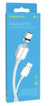 Borofone Magnetic BX57 USB-C kabelis 100cm balts