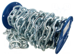 Protective element: chain | steel | Th: 12mm | zinc | L: 73mm | Tip: 46mm