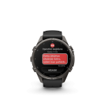 Smart watches Garmin  FEnix 9 Pro &ndash; inReach, 43mm, Carbon Gray DLC Titanium with Black/Pebble Grey Silicone Band