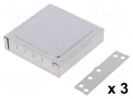 Enclosure: shielding | X: 68mm | Y: 68mm | Z: 17mm | steel
