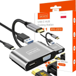 ADAPTER HUB Przejści&oacute;wka USB-C 4W1 HDMI 4K VGA USB Zenwire BYL-2310