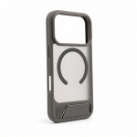 Back panel cover Evelatus Apple iPhone 18 Pro Rubber Coated MagSafe With Stand Case Smoke Grey