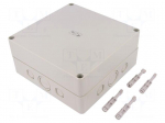 Enclosure: multipurpose | X: 180mm | Y: 182mm | Z: 84mm | TK PS | grey
