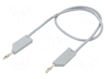 Test lead: single | 60VDC | 30VAC | 32A | Len: 0.5m | grey | MLN 50/2,5