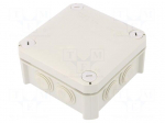 Enclosure: junction box | X: 114mm | Y: 114mm | Z: 57mm | polypropylene