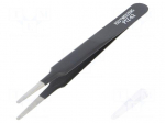 Tweezers | Blade tip shape: rounded | Tweezers len: 120mm | ESD