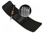 Kit: screwdrivers | Pcs: 11 | Phillips,Torx&reg;,Allen hex key,slot