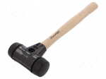 Hammer | 325mm | W: 110mm | 640g | Size: 40mm | round | caoutchouc