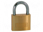 Padlock | brass | hardened steel shackle,double bolted | A: 50mm