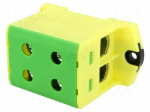 Splice terminal: rail | 6&divide;95mm2 | ways: 1 | terminals: 4 | yellow-green