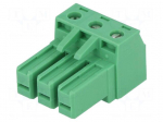 Pluggable terminal block | 7.62mm | ways: 3 | straight | plug | female
