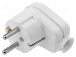 Connector: AC supply | male | plug | 2P+PE | 230VAC | 16A | white | PIN: 3