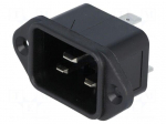 Connector: AC supply | socket | male | 16A | 250VAC | IEC 60320 | C20 (I)