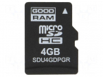 Memory card | industrial | SD Micro,pSLC | 4GB | UHS I U1 | -40&divide;85&deg;C