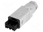 Connector: rectangular | ST | plug | female | PIN: 3 | tinned | IP54 | 16A