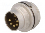 Connector: M16 | socket | male | soldering | PIN: 5 | 5A | 60V | IP68