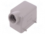 Enclosure: for Han connectors | Han | size 32A (2 x 16A) | angled
