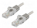Patch cord | U/UTP | 6 | stranded | CCA | PVC | grey | 5m