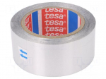 Tape: duct | W: 50mm | L: 50m | Thk: 50um | grey | acrylic | aluminium | 3%