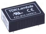Converter: DC/DC | 10W | Uin: 9&divide;36V | 15VDC | Iout: 670mA | DIP24 | 14g