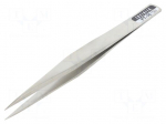 Tweezers | Tweezers len: 125mm | universal | Blade tip shape: sharp