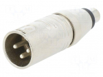 Socket | Colour: silver | straight | gold-plated | Connector: RCA | male