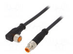 Cable: for sensors/automation | M8 | PIN: 3 | 1m | plug | 30VDC | 4A | 0800