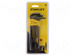 Wrench: hex key-set | Plating: black finish | 9pcs.