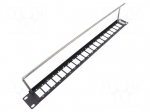 Mounting adapter | patch panel | rack | screw | 29mm | Height: 1U | SLIM