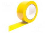 Tape: marking | yellow | L: 33m | W: 50mm | self-adhesive | Thk: 0.15mm