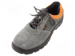 Shoes | Size: 45 | grey-black | leather | with metal toecap | 7246E