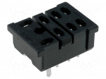 Socket | PIN: 8 | 15A | 250VAC | H: 12mm | W: 22mm | PCB | for PCB | -25&divide;55&deg;C