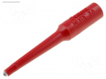 Measuring tip | 3A | 70VDC | red | Tip diameter: 1.6mm | Insulation: PVC
