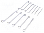 Wrench: socket spanner-set | box,bent | Chrom-vanadium steel